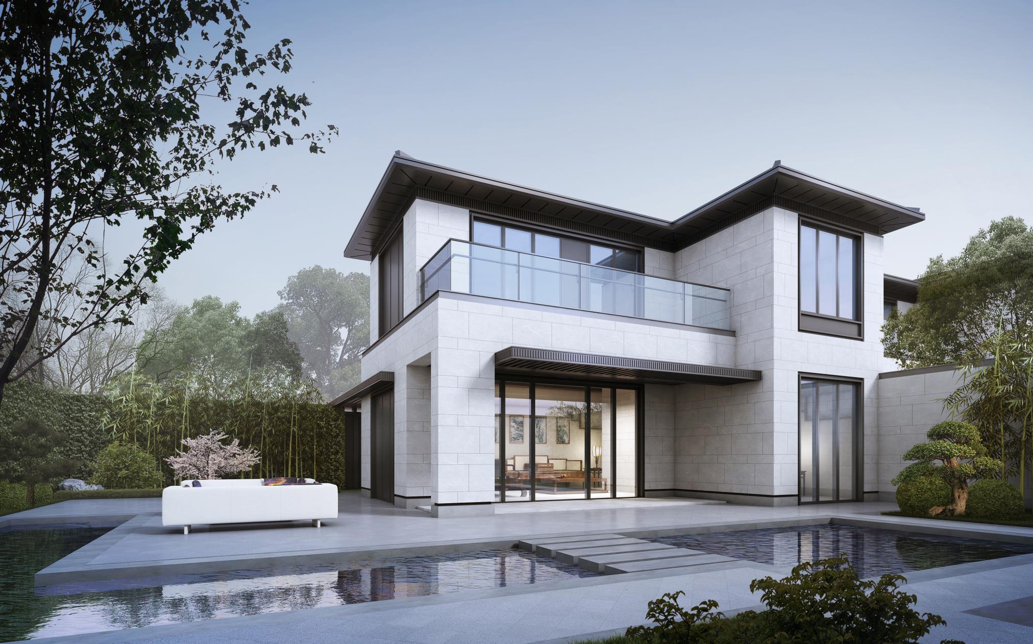 [上海]崇明滨江新中式联排别墅区建筑方案